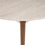 Nordure Mesa de Comedor Extensible Travertino y Nogal